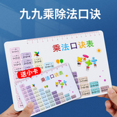 乘法口诀表卡片小学生九九乘除法口诀表一二年级数学公式 学习全套