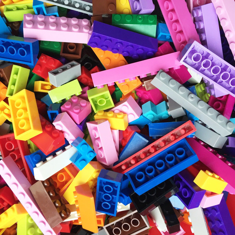 散装小颗粒积木称重斤散件外贸拼装插矮片儿童启蒙智力早教玩具