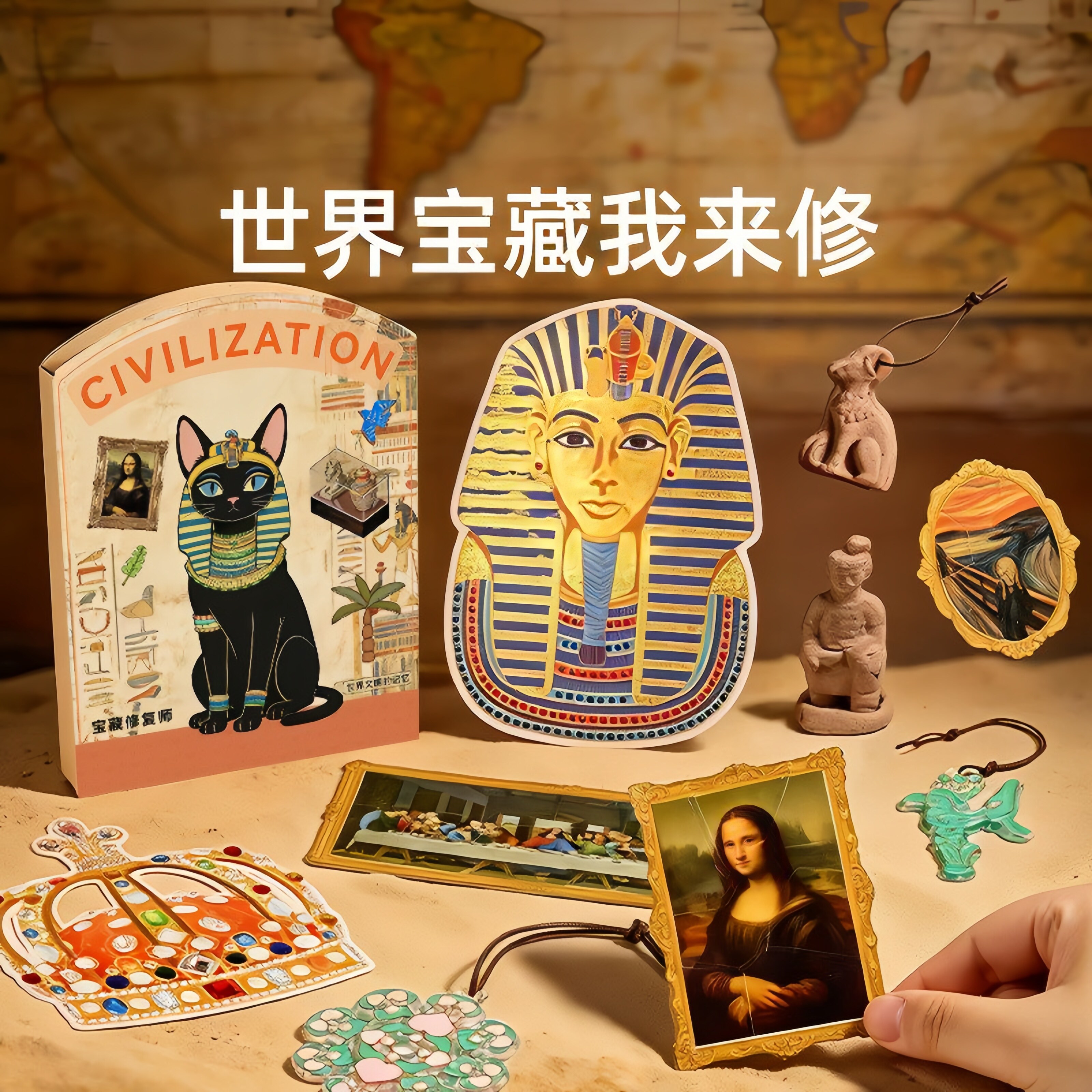 宝藏修复师儿童文物手工DIY男孩女孩古董碎片合集本拼图贴画玩具