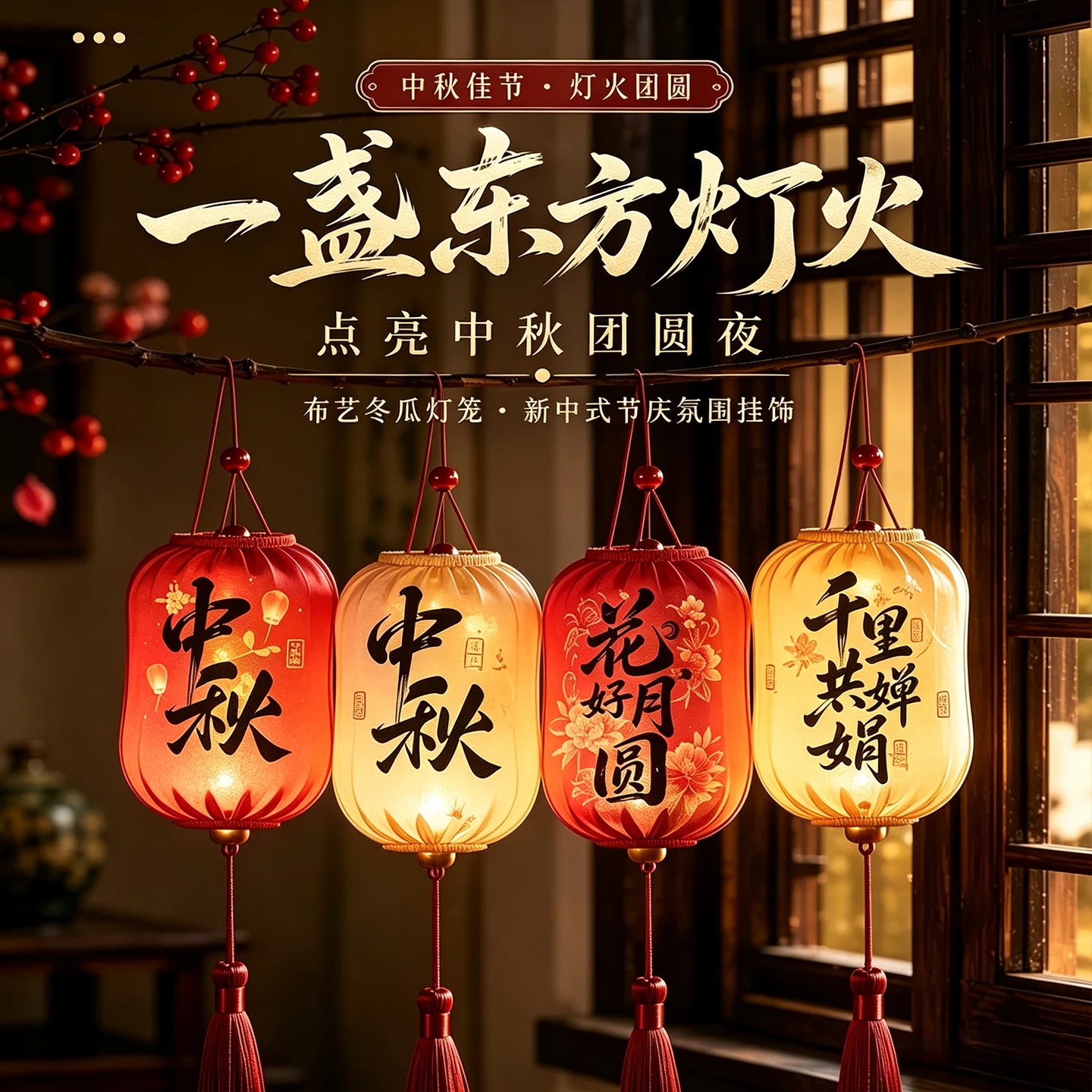 中秋节小灯笼挂件国庆装饰图片