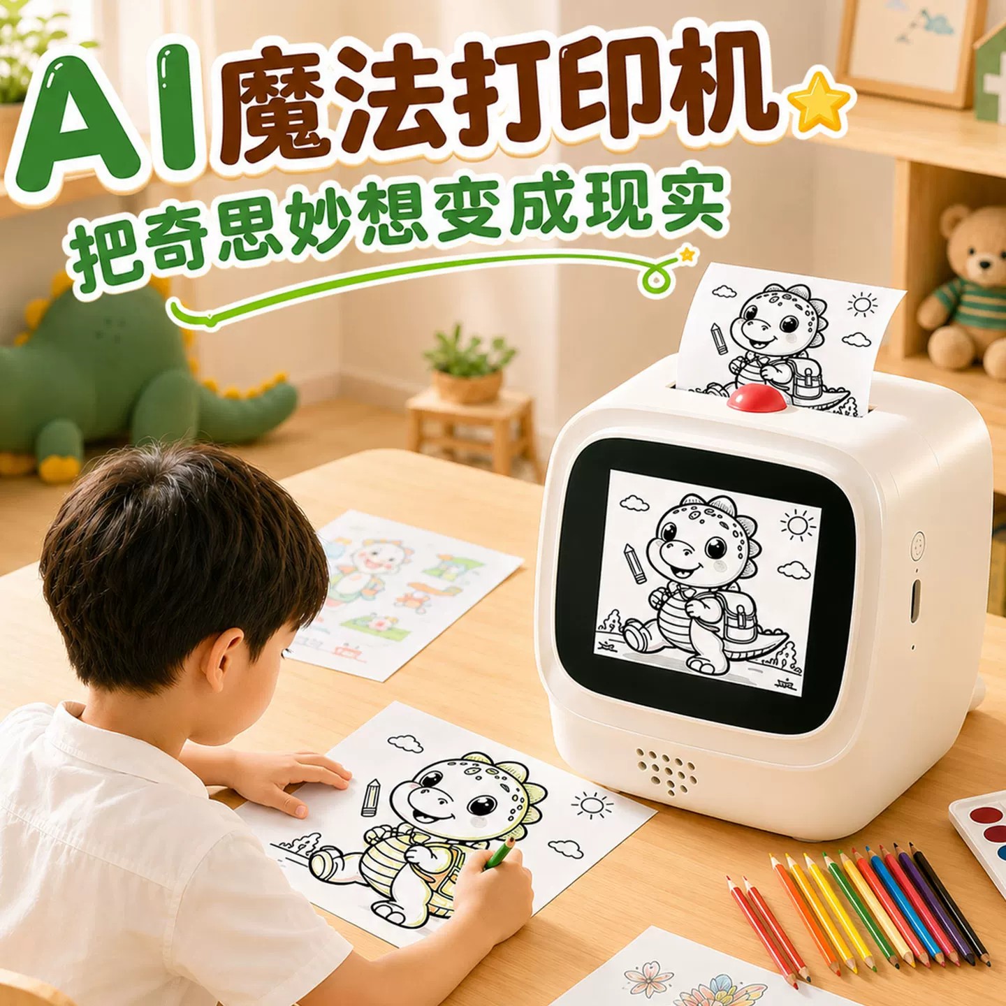 早教益智玩具智能ai机器人对话陪伴聊天学习机打印机儿童忙碌玩具