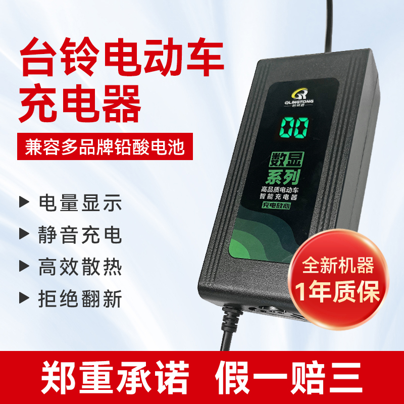 台铃电动车电瓶充电器雅迪爱玛48v12ah20ah60v72伏电车通用快充