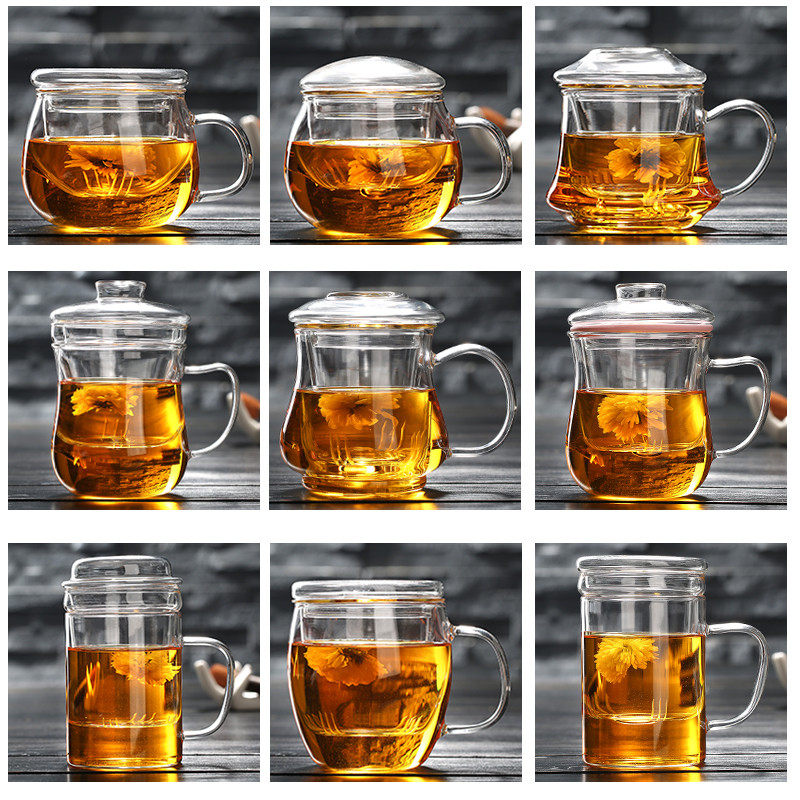 玻璃茶杯明信堂唐高硼硅防摔煮茶杯小号小型耐热透明功夫茶小杯子