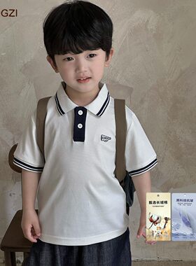 现货【泰兰德2.0】185g韩版POLO男童夏季冰感撞色上衣橙子小童店