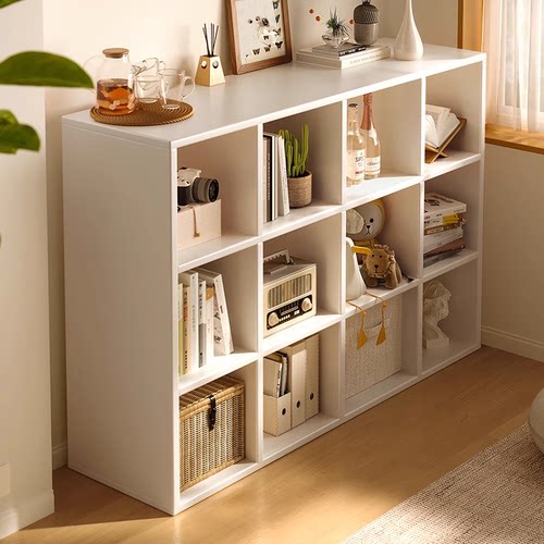 柜子储物柜书架置物架落地书柜家用收纳柜八格柜矮柜格子柜多层淘 - 封面