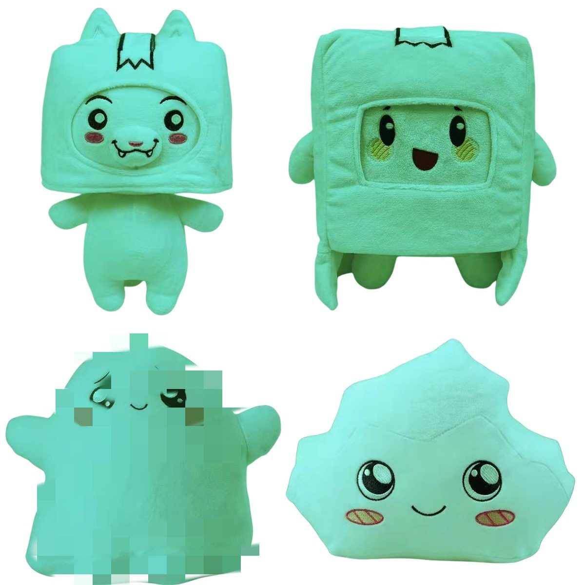 新款纸盒小人夜光款lankybox纸箱头套猫咪岩石可脱毛绒公仔,玩具/童车/益智/积木/模型,毛绒/玩偶/公仔/布艺类玩具,淘宝优惠券,粉丝福利购,淘宝优惠卷