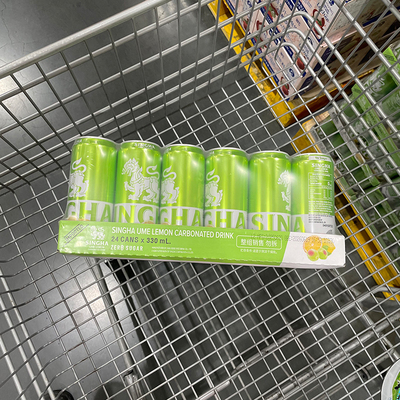 Singha泰国进口伟狮梅子柠檬味气泡水330ml*24瓶清爽回甘山姆代购