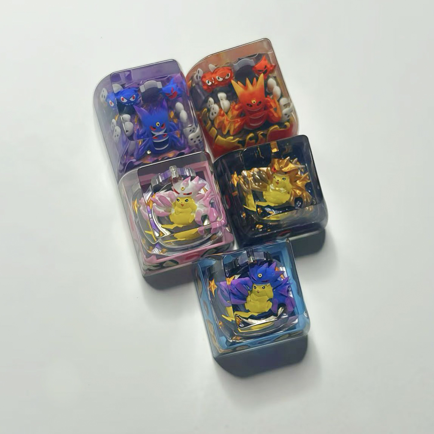 宝可梦神奇宝贝宠物小精灵3D立体图鉴树脂透光键帽机械键盘SA高度