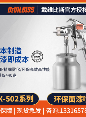 日本DEVILBISS迪必斯 JGX-502-143喷漆枪 戴维比斯涂料油漆手喷枪