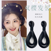 古装 汉服假发包多用日常百搭多变全发丝古风软发包古风新手双环髻