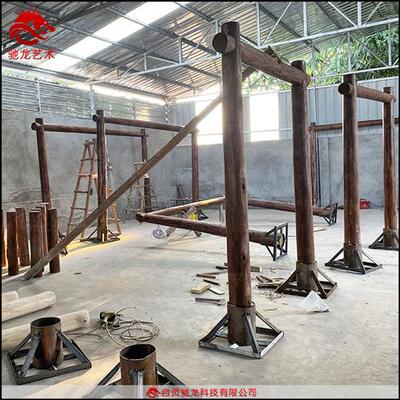 木质无动力乐园游乐游艺设施异形设备定制公园景区户外木质秋千