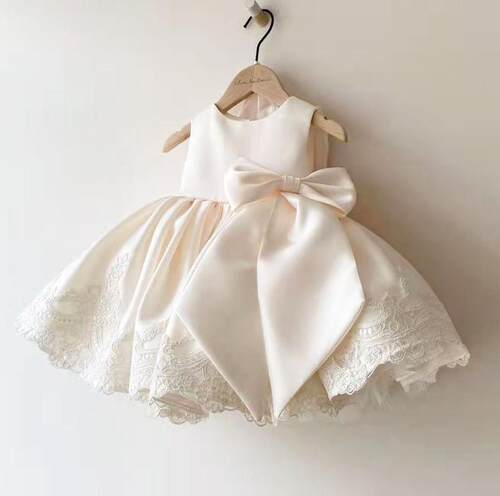 严惠妮儿童礼服女缎公主裙绣花
