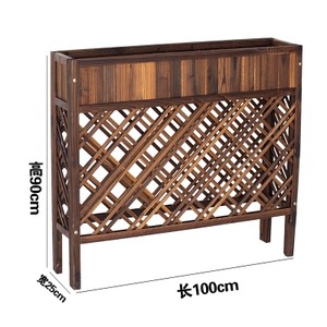餐厅隔断花架防腐木网格花槽户外庭院置a物架实木外摆围栏花盆架