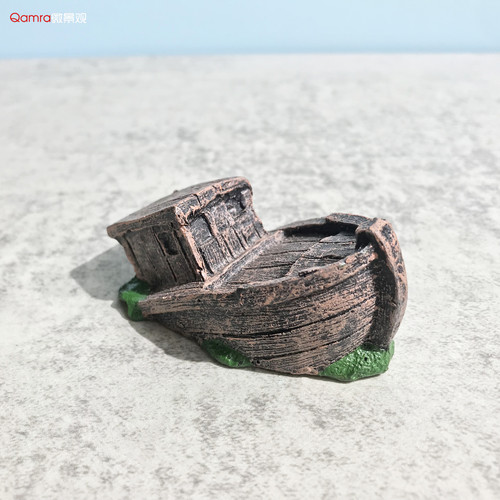 沉船鱼缸沉水造景微景观树脂摆件