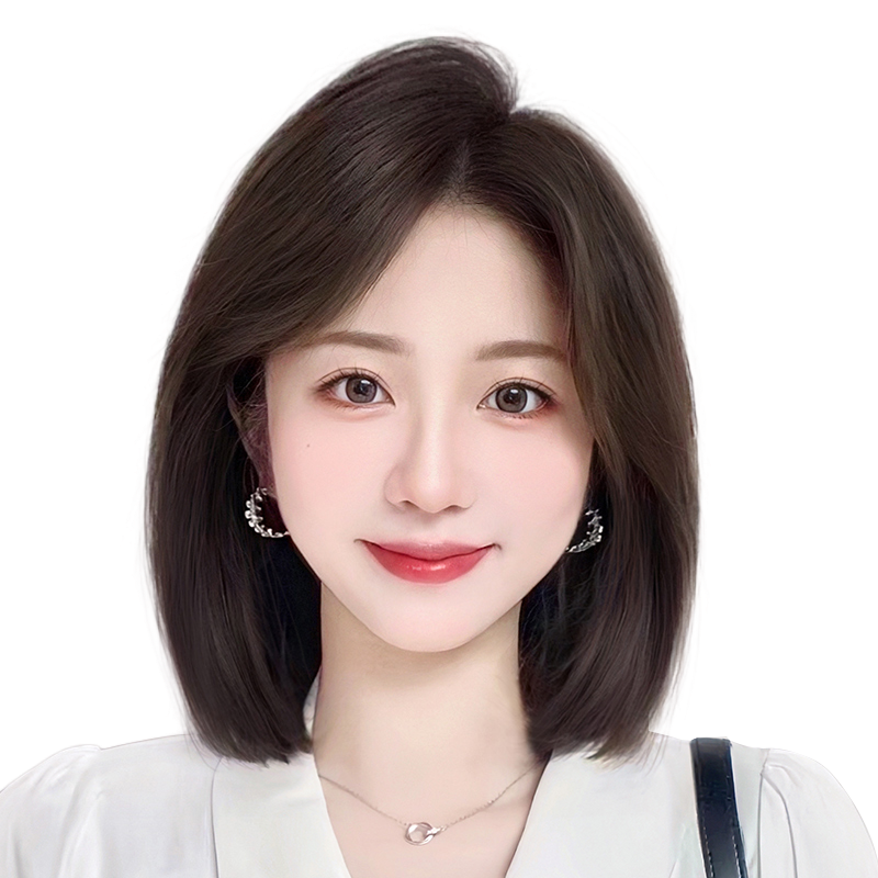 递针假发女片头顶蓬松增发量八字刘海真发遮白发神器薄款无痕补发