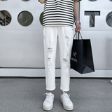 203-6 F63 P60~抖音品质 cleanfit白色破洞修身牛仔裤 八分裤9分,男装牛仔裤,星座203-6(原电商259),四季星座 203-6 F63 P60~抖音品质 cleanfit白色破洞修身牛仔裤 八分裤9分,男装牛仔裤,星座203-6(原电商259),四季星座