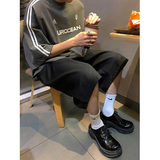 203-6F2525P45特夏季黑色西装短裤学院风宽松五分裤，男装牛仔裤，星座203-6(原电商259)