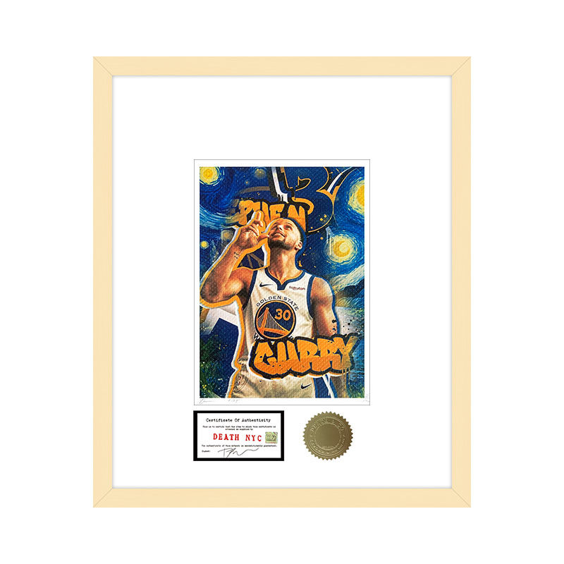 CURRY库里球星装饰画deathnyc签名限量版画球迷纪念艺术挂画
