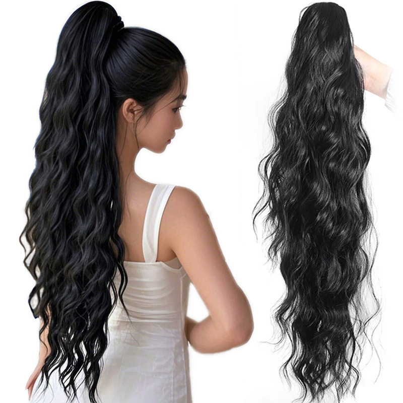 马尾假发欧美拉美卷发抓夹水波纹羊毛卷玉米须高马尾演出假发辫子,美发护发/假发,马尾,淘宝优惠券,粉丝福利购,淘宝优惠卷