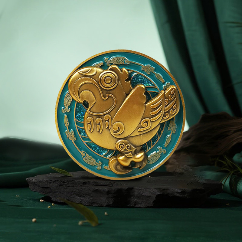 三星堆博物馆文创旋启神迹纪念章徽章旅游纪念品生日节日礼物