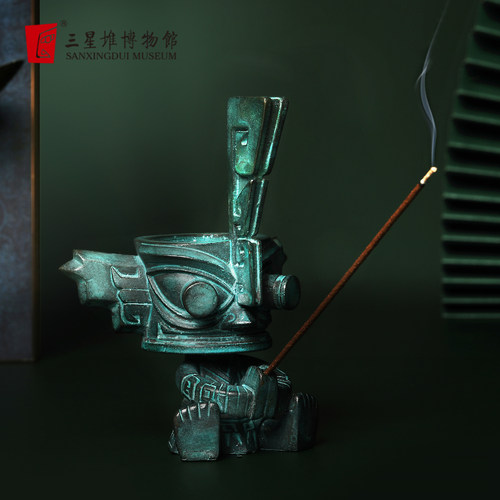 三星堆博物馆纵目香插礼盒