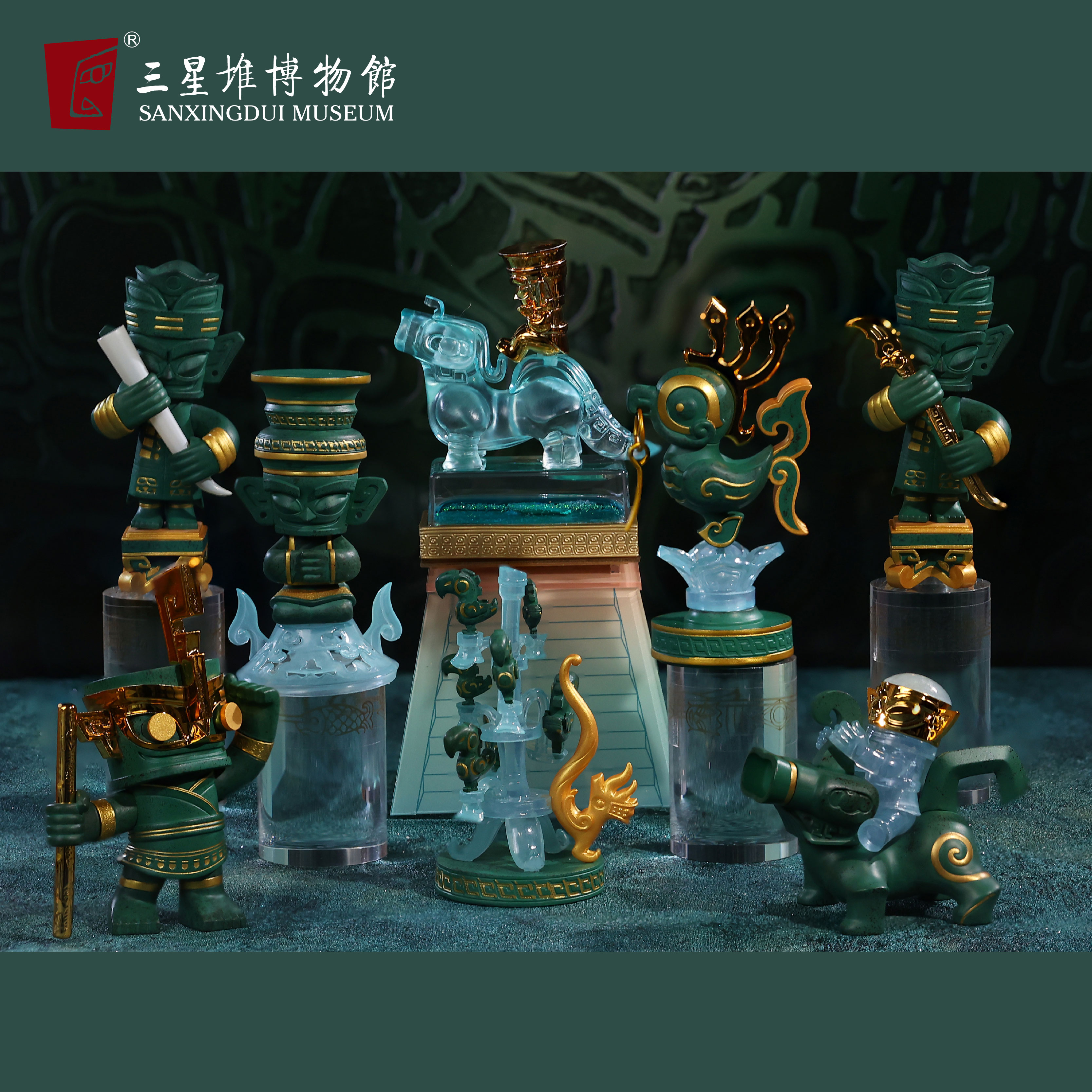 三星堆博物馆文创古蜀之光考古盲盒手办摆件纪念品伴手礼生日礼物