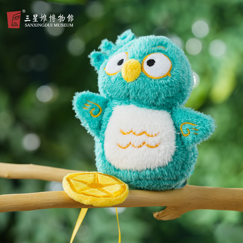 三星堆博物馆文创墩墩神鸟多功能站肩公仔玩偶节日礼物旅游纪念品