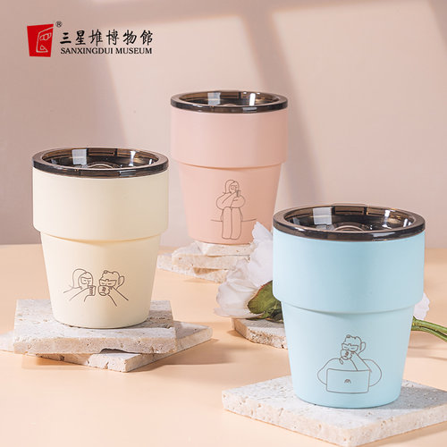 三星堆博物馆咖啡水杯大容量