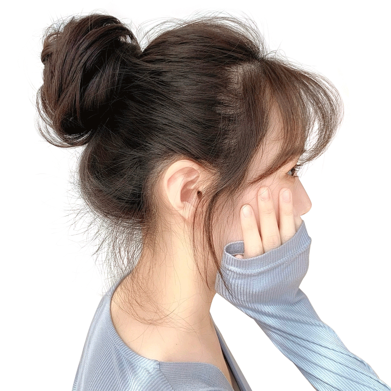 真发丸子头假发发圈女自然增发蓬松花苞头懒人假发包抓夹发髻神器