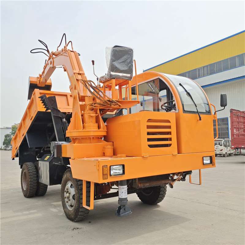 新四不像运车挖小型挖机农用工程翻斗自吊四驱卸挖一体z多功能随