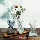 饰摆件 花瓶摆件客厅插花轻奢高级感玻璃创意透明插花水养干鲜花装