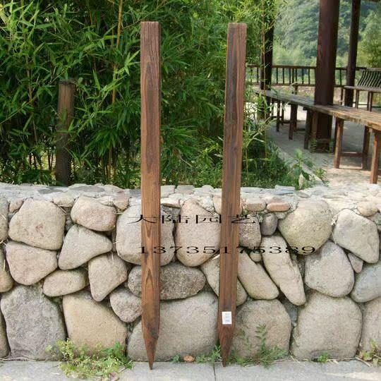 防腐实木花园栅栏篱笆围栏固定支架支柱立柱木桩木柱原木方木柱子