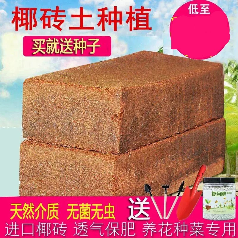 耶砖椰壳营养土椰糠叶康棷砖土爬虫垫材养花