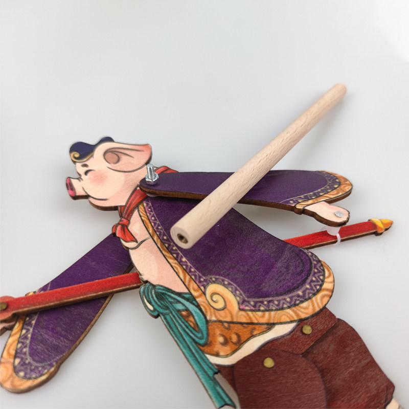 木制皮影戏西游记铁扇公主手动皮影幼儿园益智玩具陕西工艺品定制