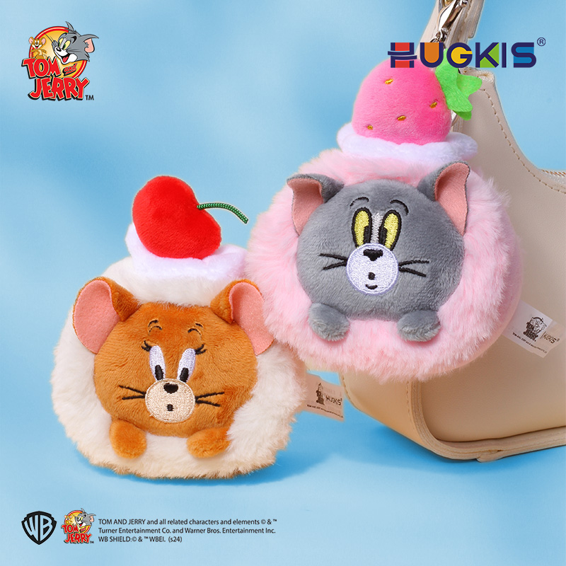 HUGKIS猫和老鼠毛绒蛋糕挂件