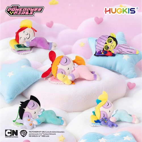 HUGKIS飞天小女警晚安贴贴玩偶挂件盲盒可爱趴姿包包挂饰女生礼物