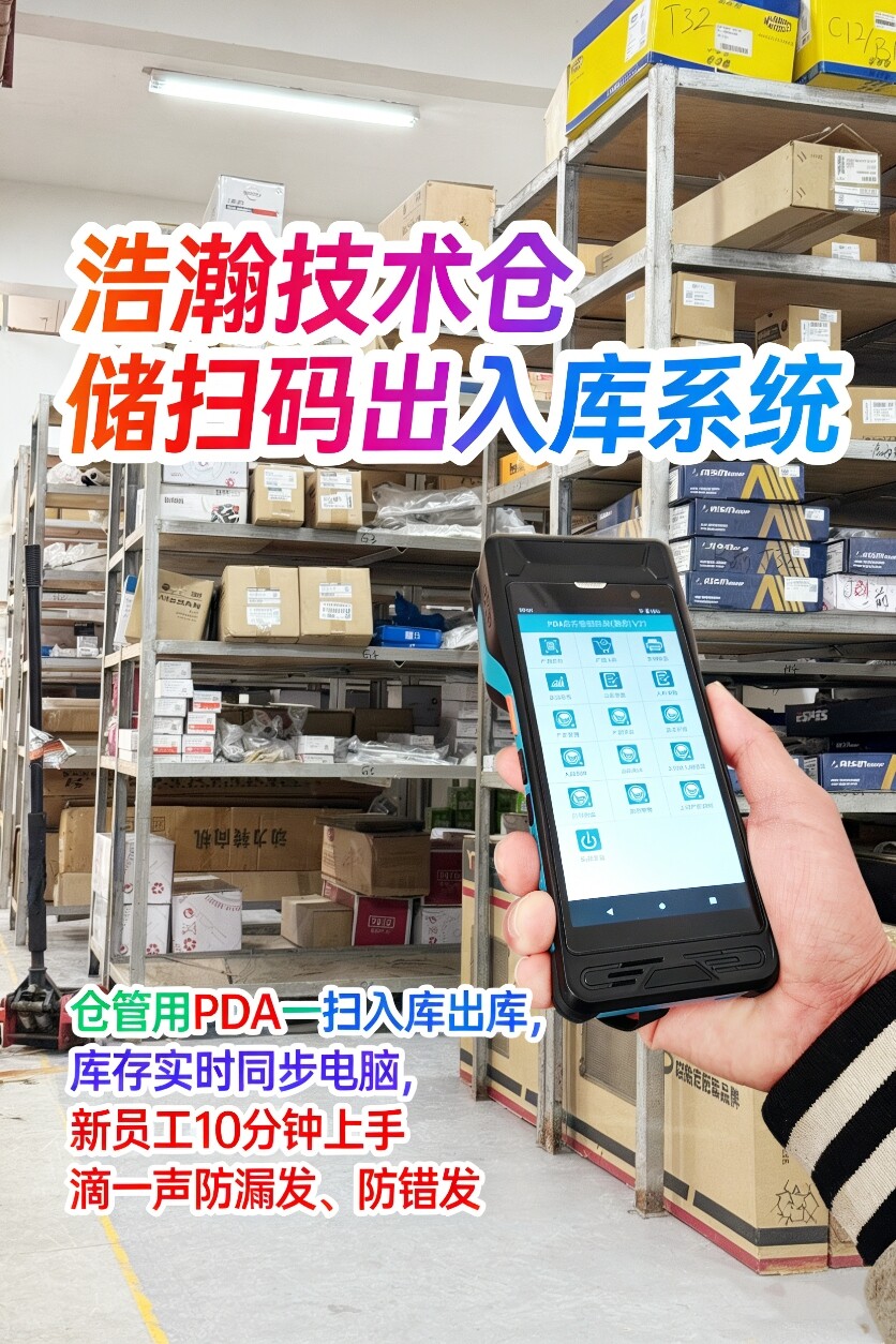 仓库手持终端扫码出入库系统pda仓库库存管理软件进销存单机版ku6