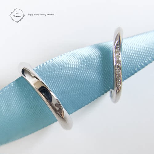 『cm』ribbon结婚18k天然对戒