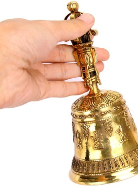 法器铜手摇铃铜地钟用品法器引磬佛铃 铜法铃