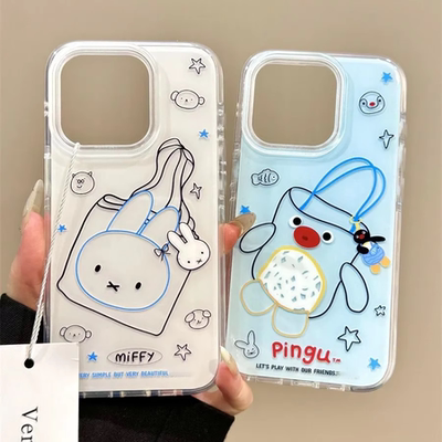 涂鸦米菲企鹅适用苹果安卓手机壳
