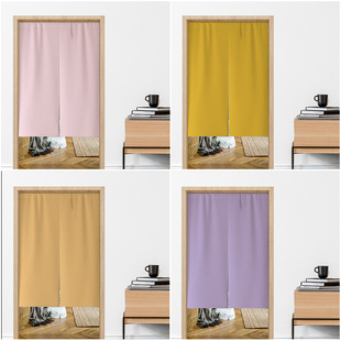 可定制纯色门帘卫生间隔断帘厕所布帘商用遮挡网红ins风半帘定做