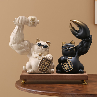 招财猫2025新款入户摆件家用旺宅开业礼物健身房前台办公室装饰品