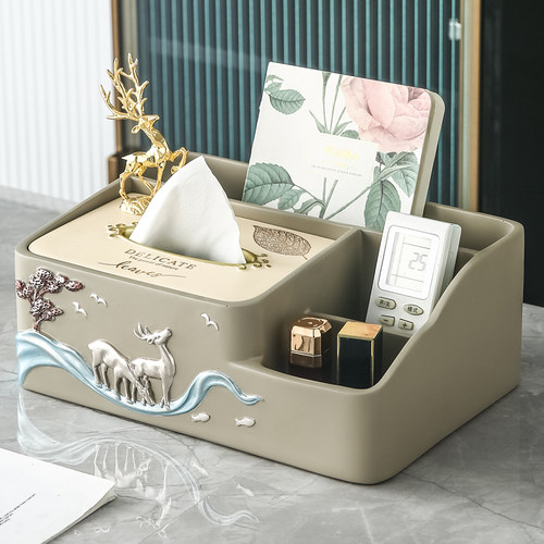 越桐越沛高档纸巾盒林深见鹿