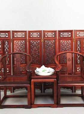 新款实木小家具模型桌椅子小屏风小圈椅官帽椅工艺品中式迷你摆件