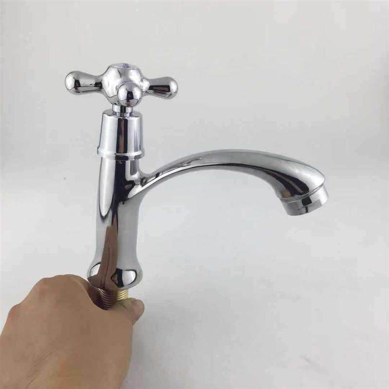 新品自产自销十字轮小台式面盆单冷水龙头浴室柜洗脸盆洗手盆冷水