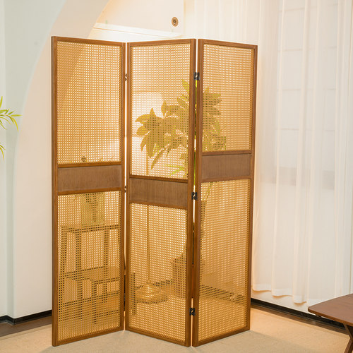 新中式锦绣屏风家用隔断客厅遮挡办公室酒店茶室座式山水古风屏风