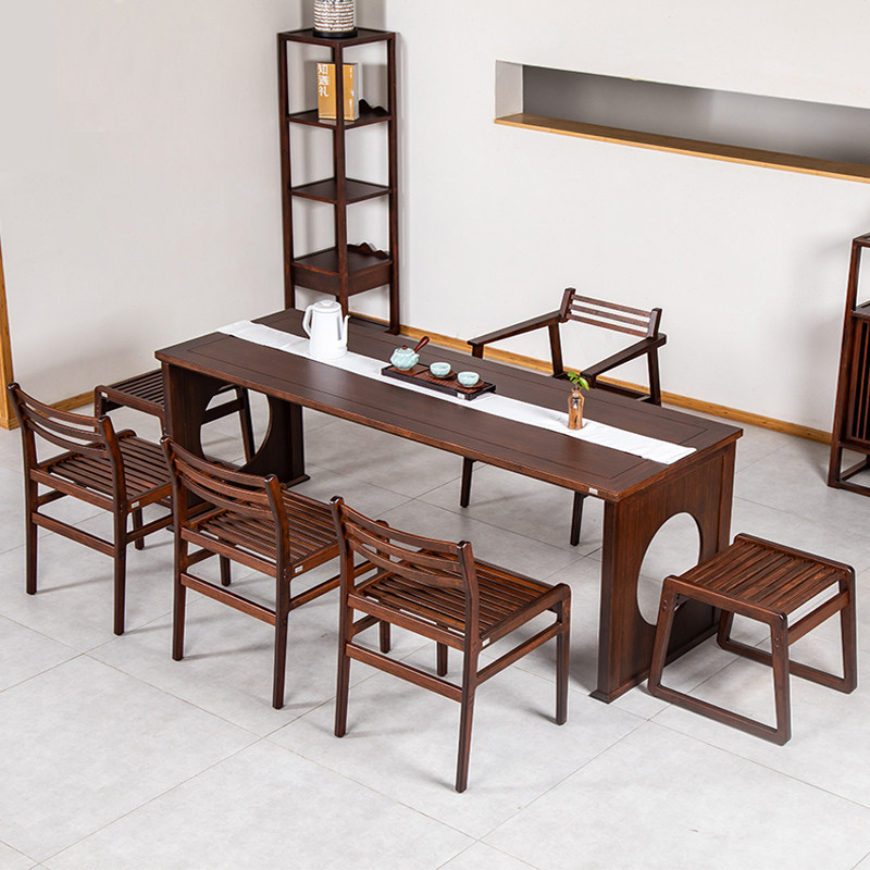 新中式实木大板禅意泡茶桌茶几桌客厅家用茶桌椅组合客厅桌子茶台