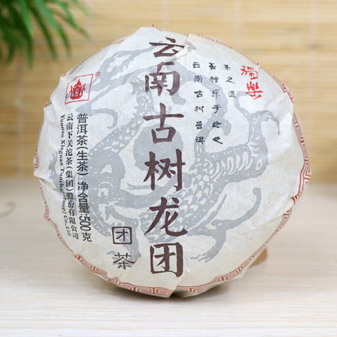 下关云南古树龙团团茶生茶