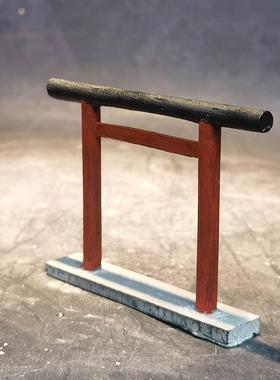 冬官手作 鱼缸造景摆件苔藓花盆小房子牌坊神明鸟居明神鸟居