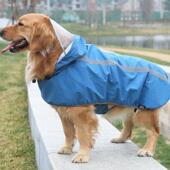 宠物狗雨衣 边牧雪纳瑞泰迪带帽檐斗篷 大中小型犬防水防风狗雨披